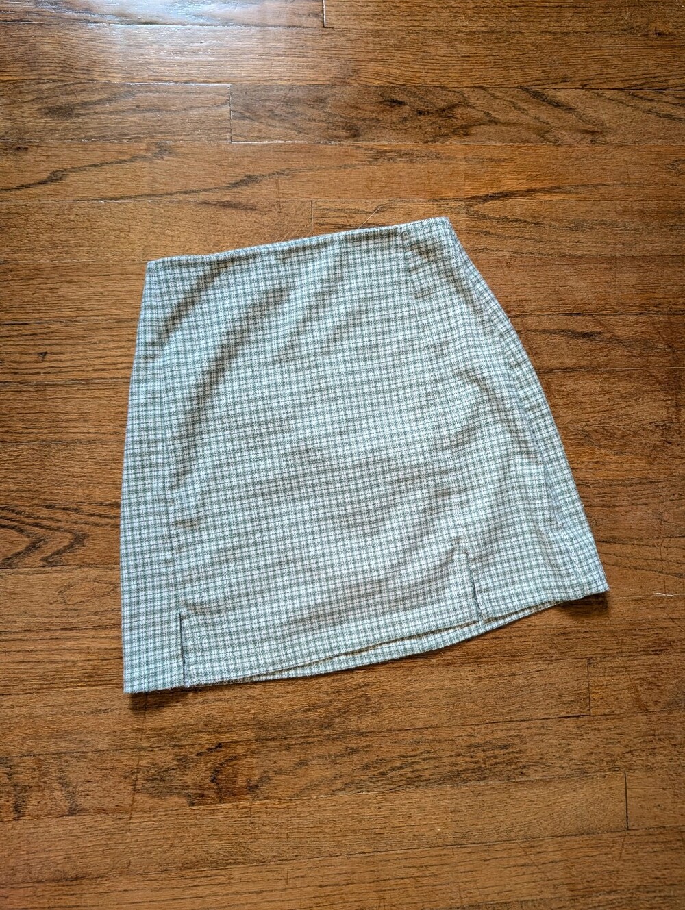 Brandy Melville Cara Green Plaid Mini Skirt